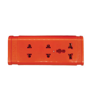Pas de prise multiple OMINSU 2500W 1 prise universelle 2 à deux broches orange incassable - Product Image 4