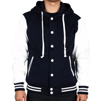 Veste fine en toile de laine personnalisable pour homme, style Letterman, noire, avec broderie logo universitaire et patchs longs en chenille, patchwork