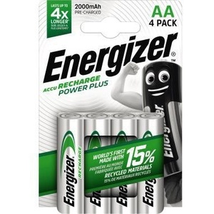 แบตเตอรี่ Ni-MH Energizer Recharge Power Plus AA/Mignon HR6 1.2V 2000mAh แพ็ค 4 ก้อน ความจุสูง - Product Image 1