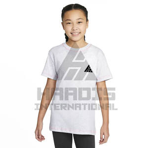 Camisetas lisas de algodón 100% de alta calidad para niños Camisetas en blanco con logotipo personalizado de secado rápido - Product Image 1