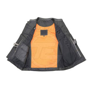 2024 OEM véritable hommes décontracté pur cuir moto gilet respirant hiver vêtements d'extérieur court bouton sans manches coupe-vent meilleur - Product Image 6