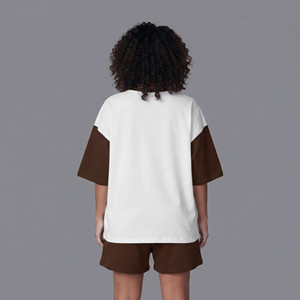 Ensemble short décontracté 2 pièces pour femme, 100 % coton, broderie personnalisée, design en dentelle, style urbain - Product Image 3