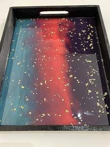 Bandeja de Resina Hecha a Mano Personalizable al por Mayor con Decoración para Servir en la Cocina y la Mesa del Hogar - Product Image 5