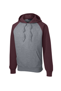 Independent Trading Co Heather Maroon Reglan Sleeves Hoodies - Product Image 2