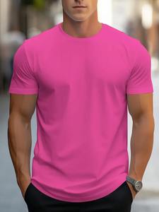 Ropa deportiva informal para hombre con logotipo personalizado, Conjunto de camiseta y pantalones cortos, cuello de secado rápido, patrón sólido, estilo Formal, ropa de entrenamiento de punto - Product Image 6