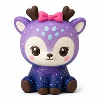 Jouet anti-stress Kawaii en forme de cerf étoilé, à remontée lente, doux et compressible, pour la décoration de bureau et les cadeaux de fête