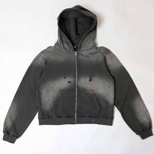 Ensemble survêtement personnalisé 400 Gsm avec broderie délavée à l'acide, pantalon baggy et sweat-shirt, survêtement évasé pour femmes - Product Image 2