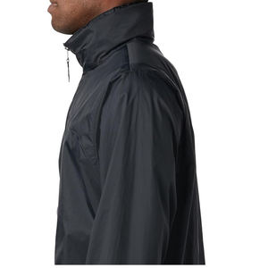 แจ็กเก็ตกันฝนสำหรับผู้ชาย, เสื้อคลุมกันลมมีฮู้ดสีดำ/สี - Product Image 3