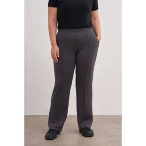 กางเกงขากว้างเอวสูงระบายอากาศได้มีสายรัดเอวยางยืดหนา-แอนทราไซต์ - Product Image 3