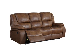 Sofá Reclinable de Cuero Italiano de Nápoles, Sofá de 2 Plazas, Asientos Cómodos y Lujosos, Muebles Modernos para Sala de Estar con Acabado Premium - Product Image 5