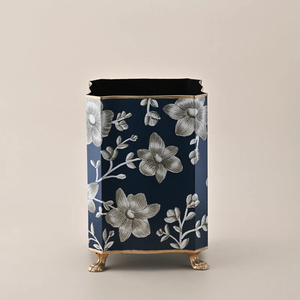 Poubelle en métal peinte à la main avec étiquetage privé, élégante, décorative, pour intérieur, bureau, salon, accent minimaliste et élégant - Product Image 5