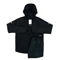 Survêtements de sport en molleton technique à capuche, décontractés, ajustés, de haute qualité, pour l'hiver, 2 pièces, personnalisables avec logo pour homme