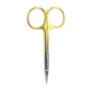 Ciseaux à cuticules portables personnalisés en acier inoxydable, finition miroir dorée, courbés, légers et aiguisés, mini-outil de manucure - Product Image 3