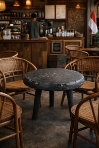 Table basse en bois pétrifié naturel écologique artisanale - Meubles de salon modernes - Product Image 4