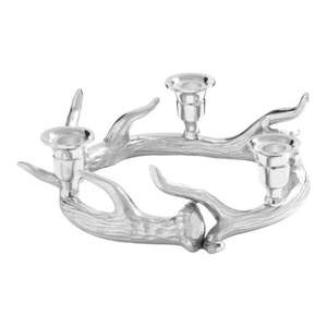 Bougeoir de forme ronde plaqué argent allumant un support moderne décor d'événements bougeoir d'arrivée chaude bougeoir de luxe en or - Product Image 1
