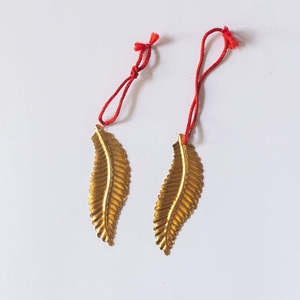 Décoration d'arbre d'ornement suspendu en feuille d'or en métal personnalisé pour Noël à bas prix - Product Image 3