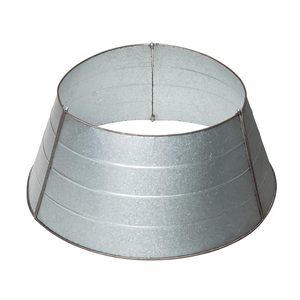 2021 Decoraciones para árboles de Navidad 26 "D Collar de árbol de metal galvanizado Falda de árbol de metal Cubierta de base de árbol Navidad decorativa - Product Image 4