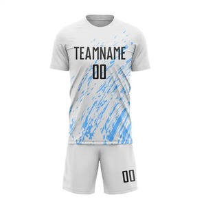 Uniforme de football unisexe de haute qualité, couleur unie, spandex/coton, séchage rapide et respirant, vêtements de football personnalisés avec logo personnalisé - Product Image 1