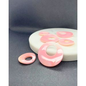 Componente de Joyería: Anillo Redondo de Concha Rosa - Product Image 2