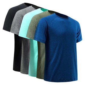 Camiseta de entrenamiento de ajuste regular de secado rápido tejido de algodón 100% liso informal personalizado de talla grande para hombre al por mayor - Product Image 4