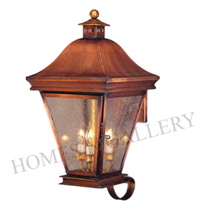 Lampe de lanterne rustique de décoration d'éclairage de mur de jardin de fer de cuivre et de métal de conception moderne élégante avec la finition verte de patine - Product Image 5