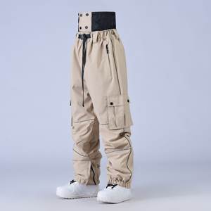 Pantalones de esquí de invierno con múltiples bolsillos transpirables holgados para hombre personalizados ropa informal estilo Hip Hop con cremallera de talla grande estampado de carga para exteriores - Product Image 2