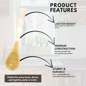 ชุดช้อนส้อมเสิร์ฟสลัดเรซิ่นทำมือ ทันสมัย เป็นมิตรกับสิ่งแวดล้อม สวยงาม เหมาะสำหรับโต๊ะอาหาร บ้าน ร้านอาหาร งานเลี้ยง - Product Image 5