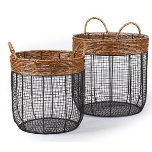 Premium Fancy Design Clothes Bamboo <b>Basket</b> Round Shape <b>Large</b> Size Luxury Rattan <b>Basket</b> Natural Color for Home and Laundry - Product Image 3
