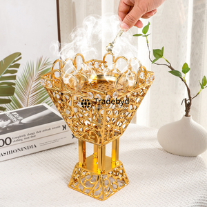 Luxury Tradebyd Handmade <b>Metal</b> Bakhoor Burner Premium Quality Decorative Arabic Incense Holder Anti-Odour for Home Spa Office - Product Image 3