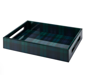 Ross Tartan Eco-Friendly Modern Serving Tray Handicraft <b>Lacquerware</b> From Vietnam for Home Wedding Decor & Party Events Nhat Minh - Product Image 1