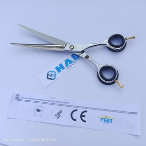 Tijeras de aseo para mascotas de acero inoxidable con hoja afilada, herramienta de belleza Manual para cortar el pelo con tijeras curvas para perros, proveedor de tijeras de peluquero - Product Image 5