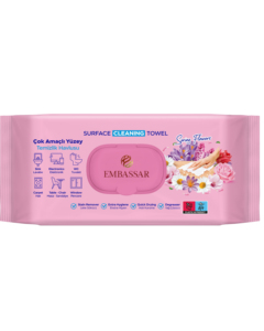 Lingettes humides parfumées à la fleur de printemps, multi-usages, pour le nettoyage du verre, du bois et de la céramique - Product Image 1