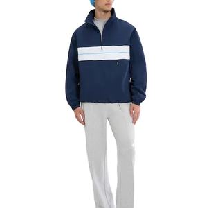 Veste coupe-vent pour hommes grande taille couleurs personnalisées imperméable sport extérieur pull veste à capuche à la mode coupe-vent uni - Product Image 3