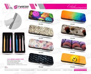 Pinces à épiler pour extensions de cils en acier inoxydable japonais, poignée diamantée, non corrosives, disponibles dans toutes les couleurs - Product Image 6