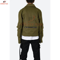 Veste cargo pour hommes Oem Service veste à capuche multi-poches manteau fonction masculine veste cargo coupe-vent pour hommes