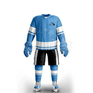 Uniforme de hockey sur glace ensembles personnalisables maillot et pantalon Durable tissu à séchage rapide respirant léger Kit d'entraînement en gros - Product Image 1