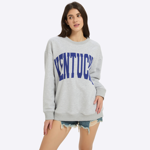 Sudadera de poliéster/algodón para mujer, Jersey ligero de manga larga con cuello simulado en la parte delantera y trasera personalizado, personalizable para Otoño e Invierno - Product Image 2