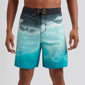 Pantalones cortos de playa sexis para hombre, pantalones cortos de poliéster 100%, estilo informal impermeable con patrón de animales, tela de punto de moda - Product Image 5