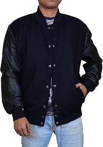 OEM Custom <b>Men's</b> Plus Size <b>Baseball</b> <b>Jacket</b> Long Style Varsity High Quality Embroidery Leather <b>for</b> Winter Canvas Fabric - Product Image 2