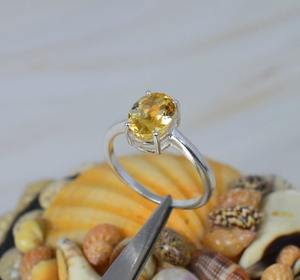 Anillo de cabujón hecho a mano con piedras preciosas de citrino Natural de mejor diseño, anillo de Plata de Ley 925 sólida, joyería de plata estampada de plata 925 - Product Image 4