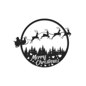 Arte de pared de Metal hecho a mano minimalista abstracto moderno de alta calidad, hierro de Color personalizado para decoración interior del hogar, tema de Navidad - Product Image 1