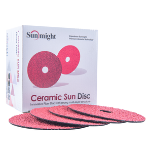 Disque Sun Might Sun Disque en fibre céramique de 180mm pour l'élimination de la rouille, le meulage de soudure et la préparation de surface OEM/ODM personnalisé Diamètre intérieur de 22mm - Product Image 5