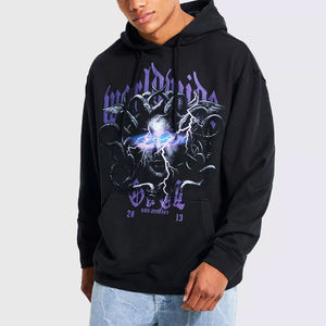 Venta al por mayor Unisex de gran tamaño sudaderas con capucha transpirables de alta calidad personalizado 3D DTF & DTG diseño Logo algodón Terry Fleece hombres sudaderas con capucha - Product Image 1