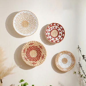 ของตกแต่งผนังคุณภาพสูง งานถักจากผักตบชวา แขวนตกแต่ง ราคาดี งานฝีมือถักมือ - Product Image 5