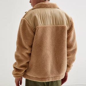 Wholesale Rate <b>Men's</b> Winter Custom Polar <b>Sherpa</b> <b>Jacket</b> Fleece Full Zip Up <b>Jacket</b> Long Sleeve Custom Logo <b>Sherpa</b> <b>Jacket</b> For <b>Men</b> - Product Image 2