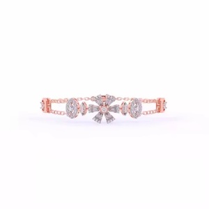 Pulsera de tenis con diamantes de oro minimalista, pulsera de moissanita, regalo de aniversario romántico para esposa - Product Image 4