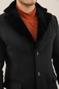 Premium Valeriano Romano abrigos de piel de invierno para hombres hechos a mano piel de oveja cuero genuino Parkas gruesas prendas de vestir exteriores tejidas transpirables - Product Image 6