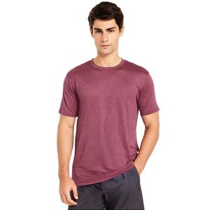 เสื้อยืดโพลีเอสเตอร์สำหรับผู้ชายเสื้อคอกลมระบายอากาศได้น้ำหนักเบาเสื้อยืดกีฬาวิ่งเข้ายิมแบบลำลองงาน OEM - Product Image 3