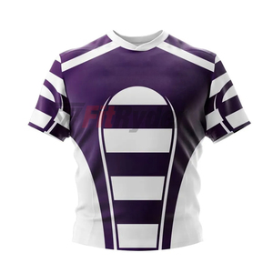 Uniforme de Rugby Unisex con Logotipo Personalizado al por Mayor, Nuevo Diseño, Ropa de Equipo de Secado Rápido, Anti-UV, Talla Grande, Material de Poliéster Transpirable, OEM - Product Image 4