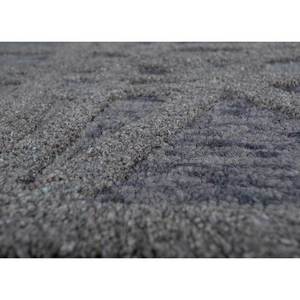Contour Grey & <b>Black</b> Geometric Pattern Hand Tufted Wool & Viscose <b>Rug</b> for Home Tra-14745 - Product Image 3